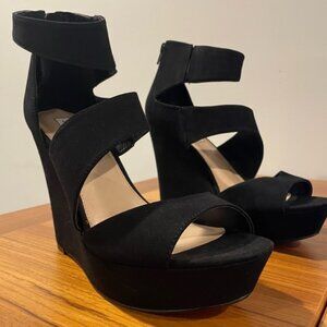 Steve Madden Essex Suede Leather Wedge Heels Size 9.5